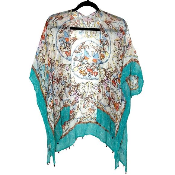 Soft Surroundings Women’s Eloise Floral Open Front Kimono Size S/M - Picture 3 of 10